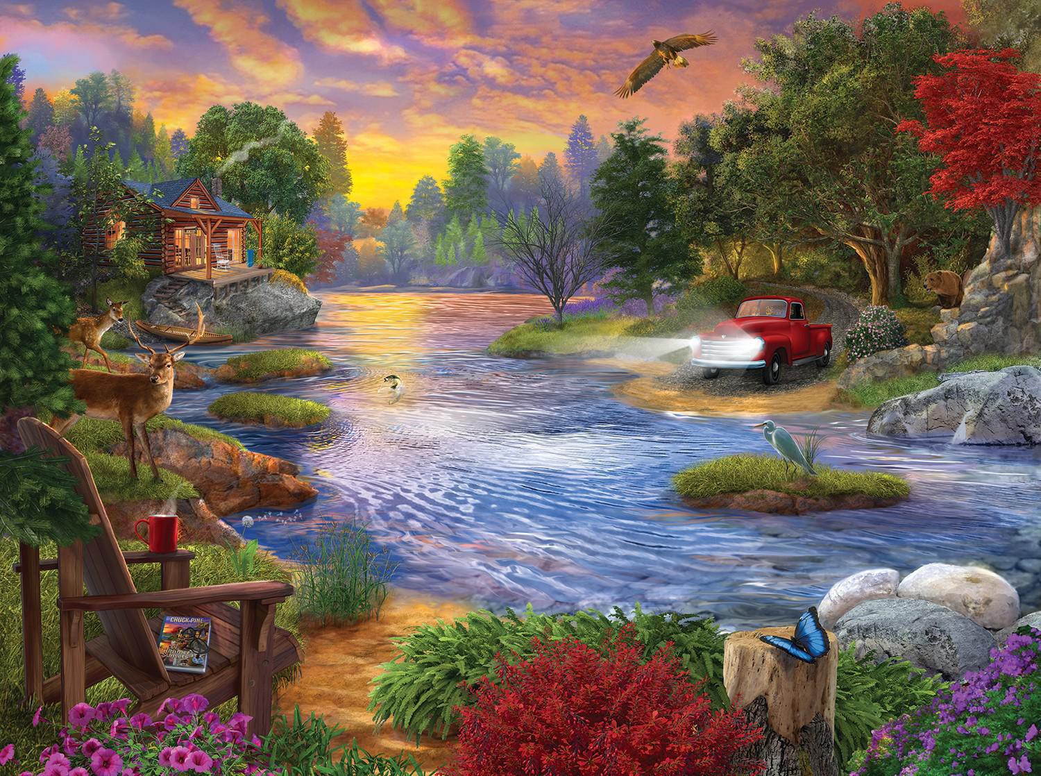 Heye 29602 Puzzle Piccole Cascate 1000 Pezzi - Panorama Naturale Multicolore - 2