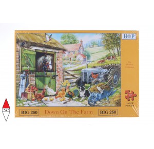 THE HOUSE OF PUZZLES, , , PUZZLE PAESAGGI THE HOUSE OF PUZZLES CAMPAGNA PEZZI XXL DOWN ON THE FARM 250PZ