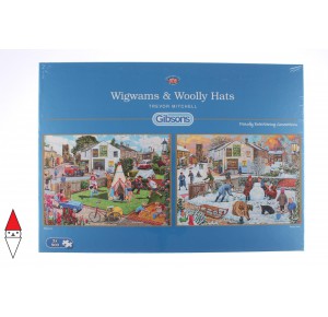 GIBSONS, , , PUZZLE TEMATICO GIBSONS STAGIONI WIGWAMS AND WOOLLY HATS 2X500 PZ