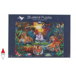 BLUEBIRD, , , PUZZLE ANIMALI BLUEBIRD TIGRI FAMILY AT THE JUNGLE POOL 1000 PZ