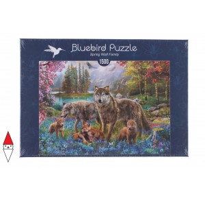 BLUEBIRD, , , PUZZLE ANIMALI BLUEBIRD LUPI SPRING WOLF FAMILY 1500 PZ