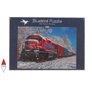BLUEBIRD, , , PUZZLE MEZZI DI TRASPORTO BLUEBIRD TRENI RED TRAIN IN THE SNOW 1500 PZ