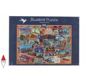 BLUEBIRD, , , PUZZLE OGGETTI BLUEBIRD CARTOLINE POSTCARD (USA) 3000 PZ