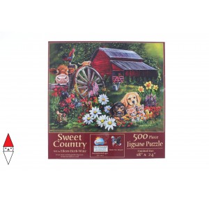SUNSOUT, , , PUZZLE ANIMALI SUNSOUT CANI EILEEN HERB-WITTE - SWEET COUNTRY 500 PZ
