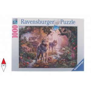 RAVENSBURGER, , , PUZZLE ANIMALI RAVENSBURGER LUPI LUPI D ESTATE 1000 PZ