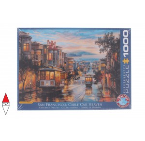 EUROGRAPHICS, , , PUZZLE PAESAGGI EUROGRAPHICS CITTA SAN FRANCISCO, CABLE CAR HEAVENEUR 1000 PZ