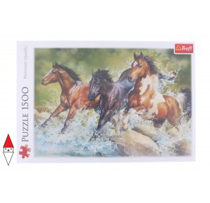 TREFL, , , PUZZLE ANIMALI TREFL CAVALLI TRE CAVALLI SELVAGGI 1500 PZ