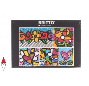 BLUEBIRD, , , BLUEBIRD ASTRATTI ROMERO BRITTO COLLAGE HEARTS AND FLOWERS 1500 PZ