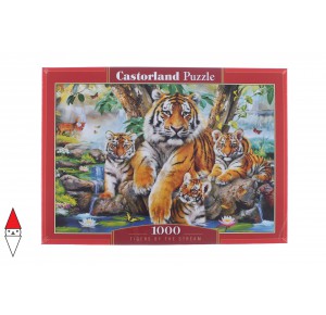 CASTORLAND, , , PUZZLE ANIMALI CASTORLAND TIGRI TIGERS BY THE STREAM 1000 PZ