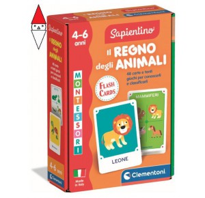 CLEMENTONI, , , GIOCO EDUCATIVO CLEMENTONI MONTESSORI FLASHCARDS IL REGNO DEGLI ANIMALI