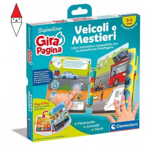 CLEMENTONI, , , GIOCO EDUCATIVO CLEMENTONI GIRAPAGINA LIBRO VEICOLI E MESTIERI