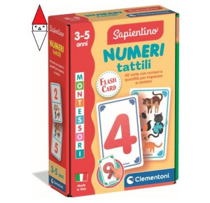 CLEMENTONI, , , GIOCO EDUCATIVO CLEMENTONI MONTESSORI FLASHCARDS NUMERI TATTILI