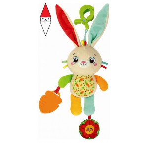 CLEMENTONI, , , PRIMA INFANZIA CLEMENTONI TRAVEL PLUSH WITH CLAMP BUNNY