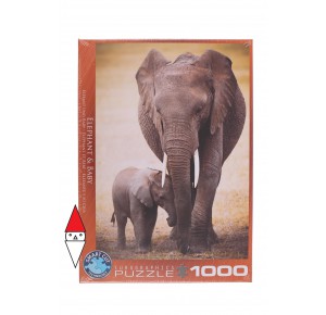 EUROGRAPHICS, , , PUZZLE ANIMALI EUROGRAPHICS ELEFANTI ELEPHANT AND BABY 1000 PZ