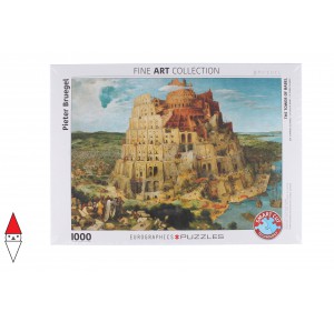 EUROGRAPHICS, , , PUZZLE ARTE EUROGRAPHICS PITTURA FIAMMINGA BRUEGHEL THE TOWER OF BABEL 1000 PZ