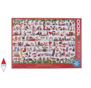 EUROGRAPHICS, , , PUZZLE ANIMALI EUROGRAPHICS GATTI HOLIDAY CATS 1000 PZ