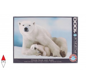 EUROGRAPHICS, , , PUZZLE ANIMALI EUROGRAPHICS ORSI POLAR BEAR & BABY 1000 PZ