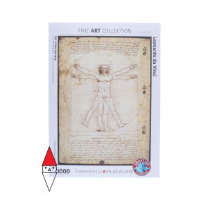 EUROGRAPHICS, , , PUZZLE ARTE EUROGRAPHICS RINASCIMENTO THE VITRUVIAN MAN LEONARDO 1000 PZ