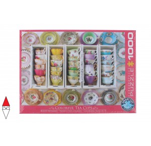 EUROGRAPHICS, , , PUZZLE OGGETTI EUROGRAPHICS OGGETTI COMUNI COLORFUL TEA CUPS 1000 PZ