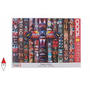 EUROGRAPHICS, , , PUZZLE OGGETTI EUROGRAPHICS INDIANI TOTEM POLES 1000 PZ