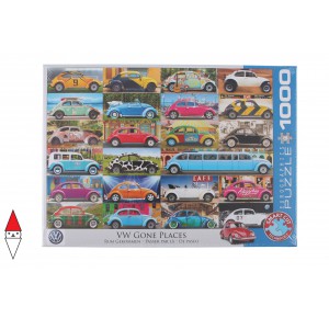 EUROGRAPHICS, , , PUZZLE MEZZI DI TRASPORTO EUROGRAPHICS AUTOMEZZI VW BEETLE GONE PLACES 1000 PZ