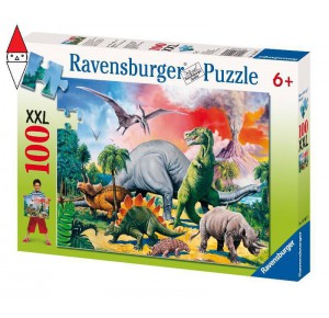 RAVENSBURGER, , , PUZZLE RAVENSBURGER PUZZLE 100 PZ DINOSAURI