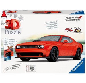 RAVENSBURGER, , , PUZZLE 3D RAVENSBURGER PUZZLE 3D DODGE CHALLENGER SCAT PACK RED