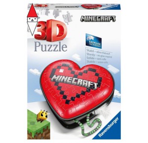 RAVENSBURGER, , , PUZZLE 3D RAVENSBURGER PUZZLE 3D HEART - MINECRAFT