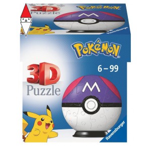 RAVENSBURGER, , , RAVENSBURGER PUZZLEBALL 54 PZ POKEMON MASTERBALL VIOLA