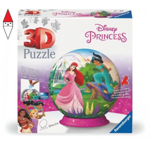 RAVENSBURGER, , , RAVENSBURGER PUZZLEBALL 72 PZ PUZZLE BALL DISNEY PRINCESS