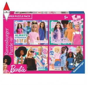 RAVENSBURGER, , , PUZZLE RAVENSBURGER PUZZLE 4X100 BUMPER BARBIE 12001077