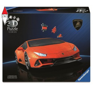 RAVENSBURGER, , , PUZZLE 3D RAVENSBURGER PUZZLE 3D LAMBORGHINI HURACA  N EVO ARANCIO