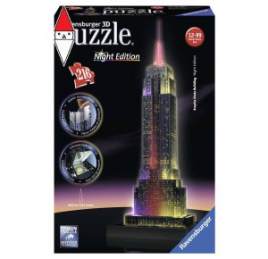 RAVENSBURGER, , , PUZZLE RAVENSBURGER PUZZLE 3D EMPIRE STATE BUILDING NIGHT EDITION