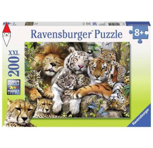 RAVENSBURGER, , , PUZZLE RAVENSBURGER PUZZLE 200 PZ GRANDI FELINI