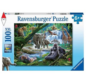 RAVENSBURGER, , , PUZZLE RAVENSBURGER PUZZLE 100 PZ ANIMALI DELLA GIUNGLA