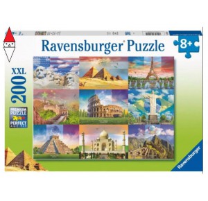 RAVENSBURGER, , , PUZZLE RAVENSBURGER PUZZLE 200 PZ XXL MONUMENTI DEL MONDO