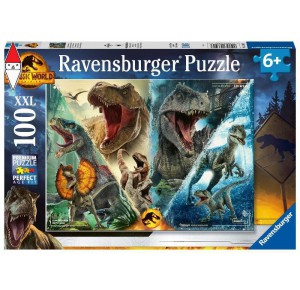 RAVENSBURGER, , , PUZZLE RAVENSBURGER PUZZLE 100 PZ XXL JURASSIC WORLD