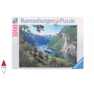 RAVENSBURGER, , , PUZZLE PAESAGGI RAVENSBURGER FIUMI E CASCATE FIORDO NORVEGESE 1000 PZ