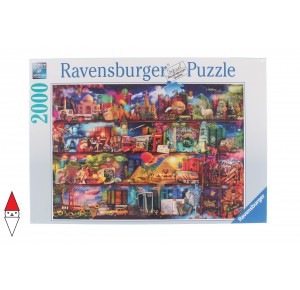 RAVENSBURGER, , , PUZZLE TEMATICO RAVENSBURGER LIBRERIA MIRACOLOSO MONDO DEI LIBRI 2000 PZ