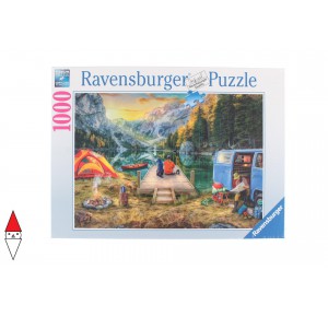 RAVENSBURGER, , , PUZZLE PAESAGGI RAVENSBURGER LAGHI VACANZA IN CAMPEGGIO 1000 PZ