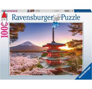 RAVENSBURGER, , , PUZZLE PAESAGGI RAVENSBURGER CILIEGI IN FIORE E MONTE FUJI 1000 PZ