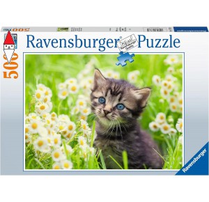 RAVENSBURGER, , , PUZZLE ANIMALI RAVENSBURGER GATTINO NEL PRATO 500 PZ