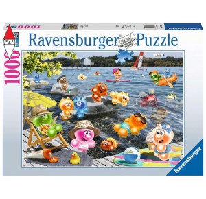 RAVENSBURGER, , , PUZZLE TEMATICO RAVENSBURGER PICNIC AL LAGO GELINI 1000 PZ