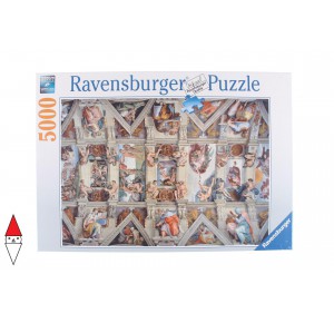 RAVENSBURGER, , , PUZZLE ARTE RAVENSBURGER RINASCIMENTO LA CAPPELLA SISTINA MICHELANGELO 5000 PZ