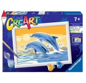 RAVENSBURGER, , , GIOCO EDUCATIVO RAVENSBURGER CREART SERIE E DELFINI AMICI