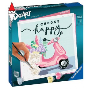 RAVENSBURGER, , , GIOCO EDUCATIVO RAVENSBURGER CREART SERIE TREND QUADRATI - CHOOSE HAPPY