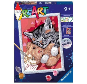 RAVENSBURGER, , , GIOCO CREATIVO RAVENSBURGER CREART SERIE D CLASSIC - GATTINO E IL SUO ORSETTO