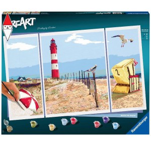 RAVENSBURGER, , , GIOCO EDUCATIVO RAVENSBURGER CREART SERIE PREMIUM TRITTICO - SPIAGGIA DEL NORD