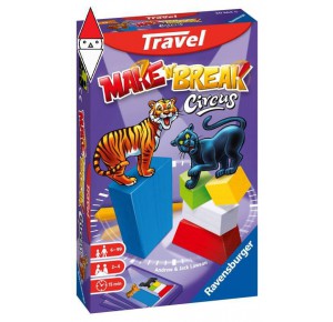 RAVENSBURGER, , , GIOCO DA TAVOLO RAVENSBURGER MAKE N BREAK CIRCUS TRAVEL