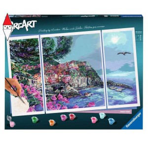 RAVENSBURGER, , , GIOCO EDUCATIVO RAVENSBURGER CREART SERIE PREMIUM TRITTICO - CINQUE TERRE